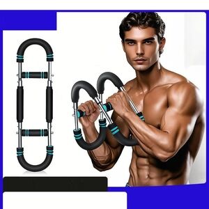 Black and Silver Fitness Resistance Bar